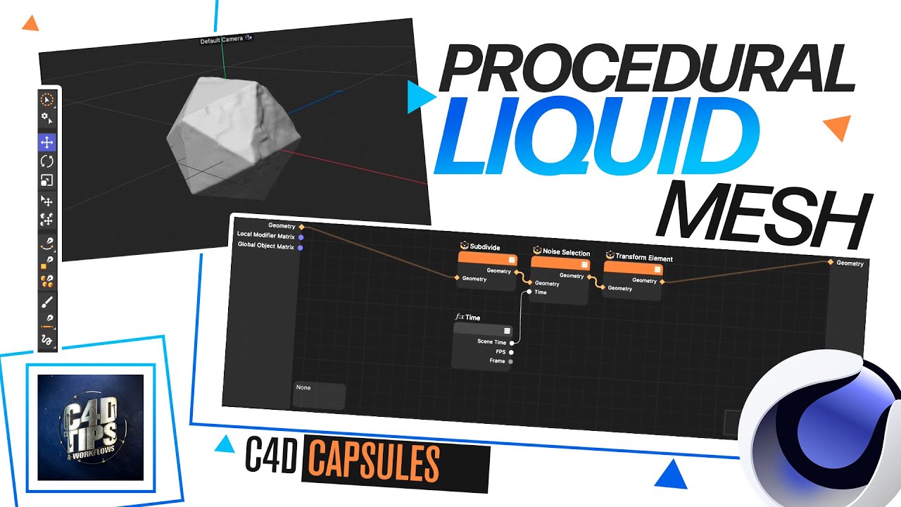 Procedural Fluid Mesh | Organic Animation | Cinema 4D 2023 | C4D Capsules -Nodes | QUICK SETUP's