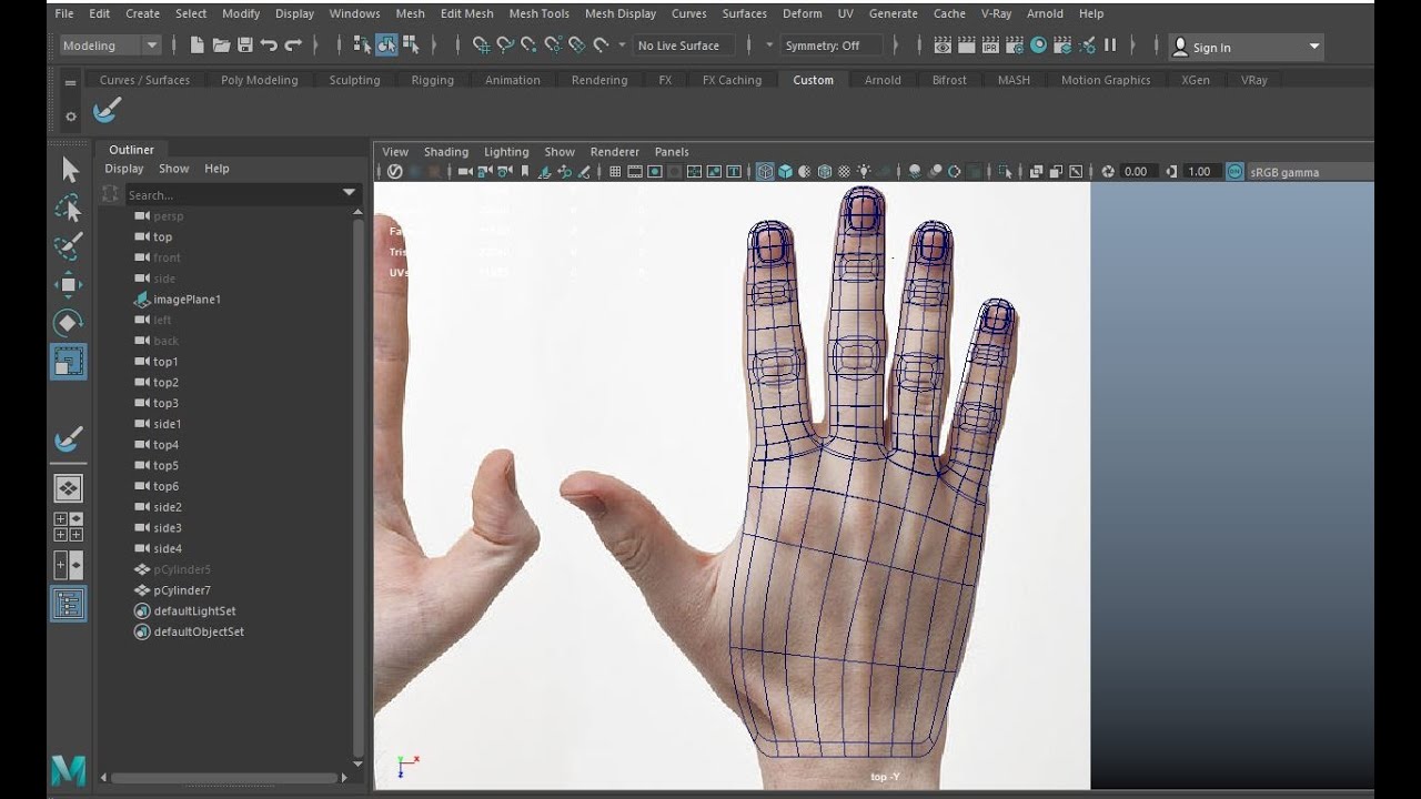 Modeling a Hand in Autodesk Maya - Part 1