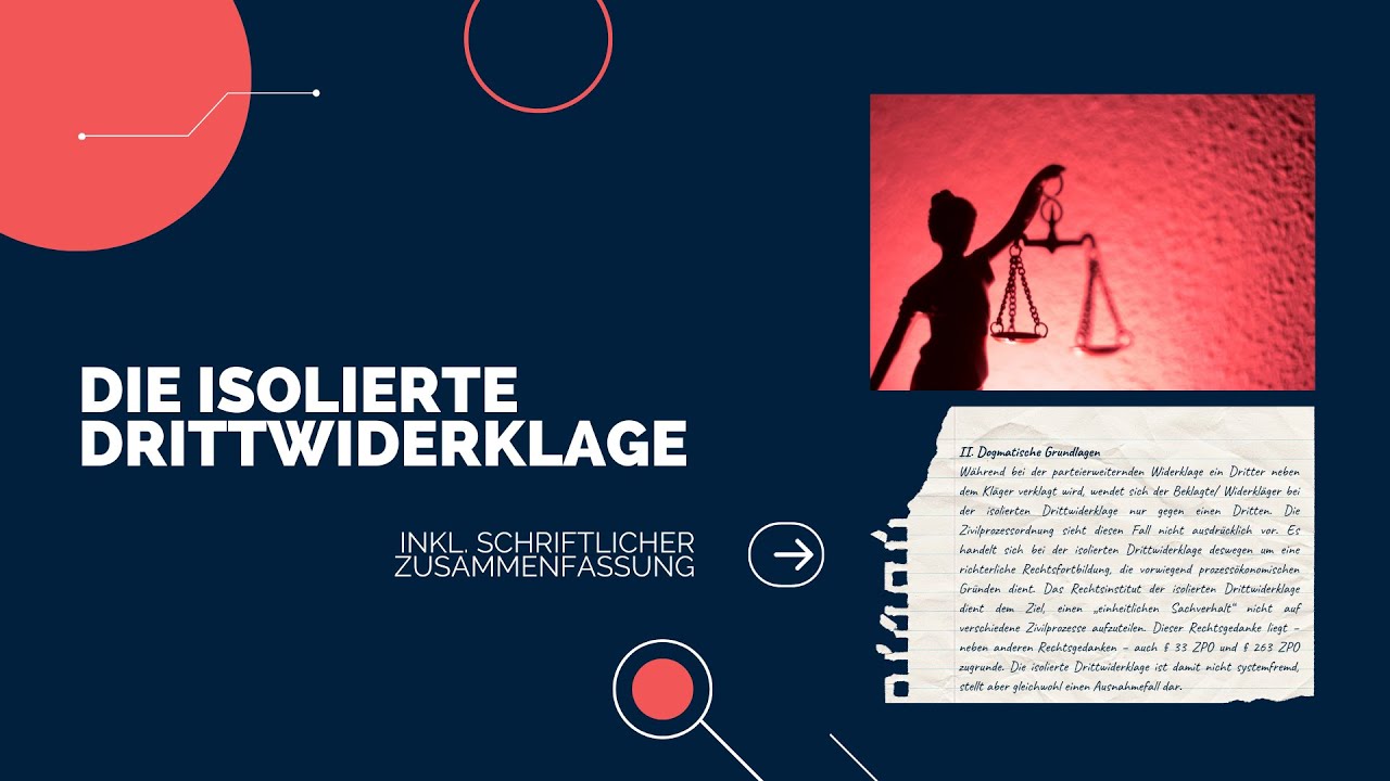 Die isolierte Drittwiderklage – endlich jura.