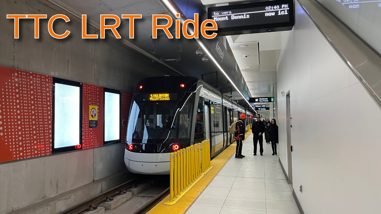 Toronto TTC Line 5 Eglinton LRT Ride - Kennedy to Eglinton Station 2/9/2026