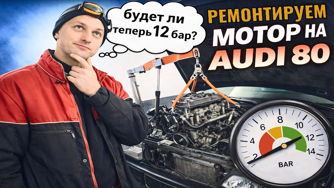 🔧 Audi 80: Полная сборка двигателя и замер компрессии | Часть 3