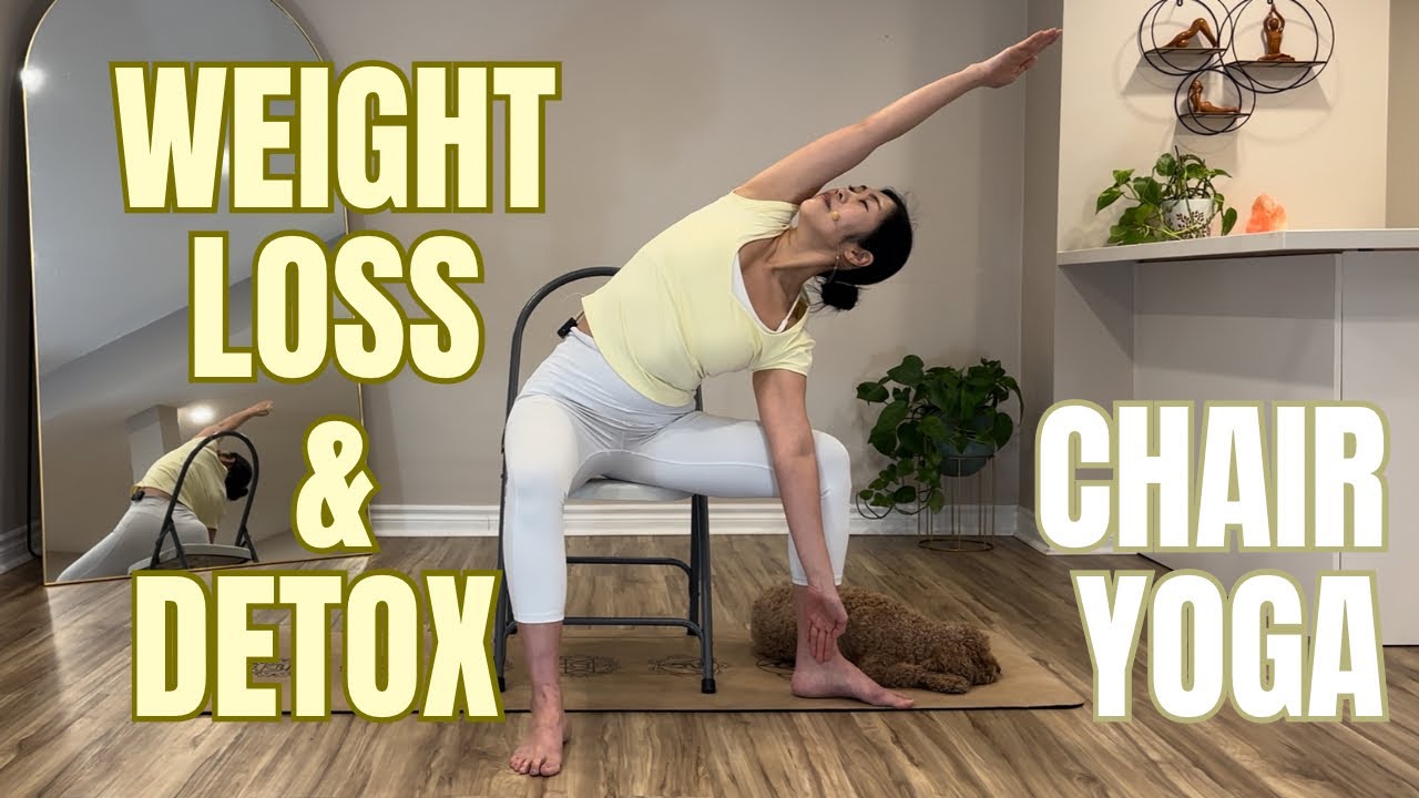 22 Mins Chair Yoga for Detox & Weight Loss