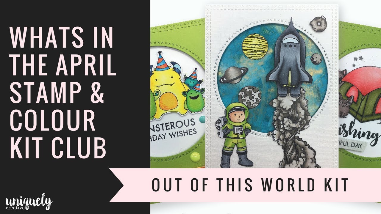 What’s in the April ‘Out of this World’ Stamp & Colour Kit