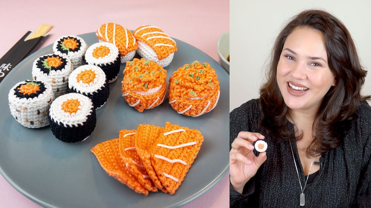 COMO FAZER COMIDA JAPONESA DE AMIGURUMI FÁCIL - PARTE 1  | ATELIÊ JÉSSICA BRANDÃO | #077