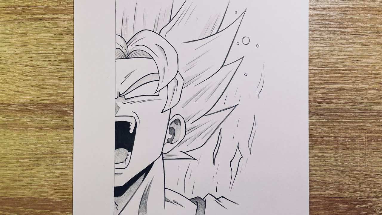 Comment dessiner Goku Super Saiyan facilement | Tutoriel étape par étape (Dragon Ball Z)