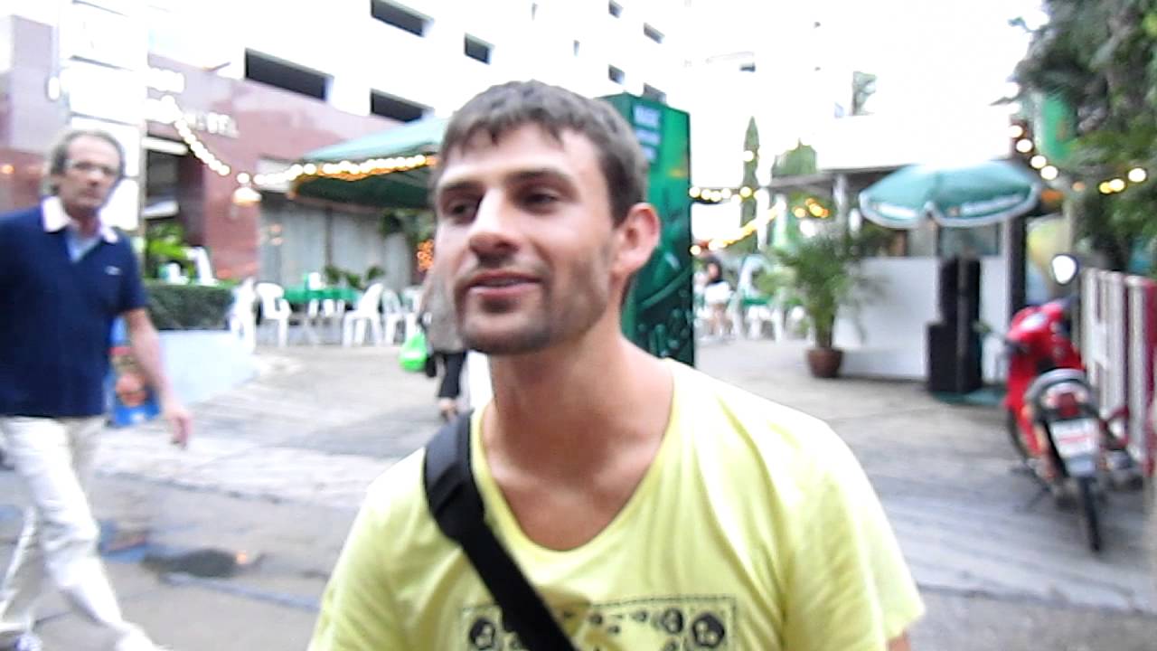 Brett Eating a Cricket in Bangkok