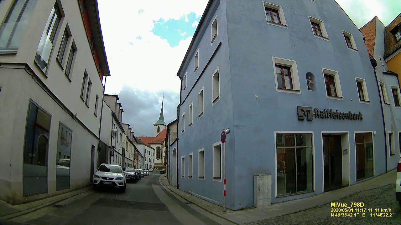 D: Stadt Vilseck. Landkreis Amberg-Sulzbach. Rundfahrt durch die Stadtmitte. Mai 2020