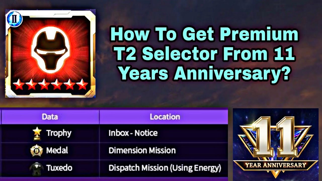 Как получить премиальный селектор T2 в честь 11-летия игры? - Marvel Future Fight