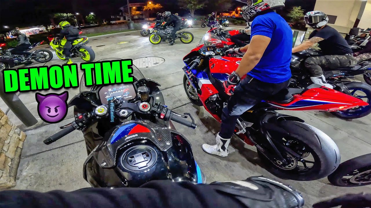 БЫСТРЫЕ СУПЕРБАЙКИ ЗАХВАТЫВАЮТ НОЧЬЮ ШОССЕ МАЙАМИ 😳 | Ninja H2, Fireblade, M1000rr, ZX10r, R1, R6