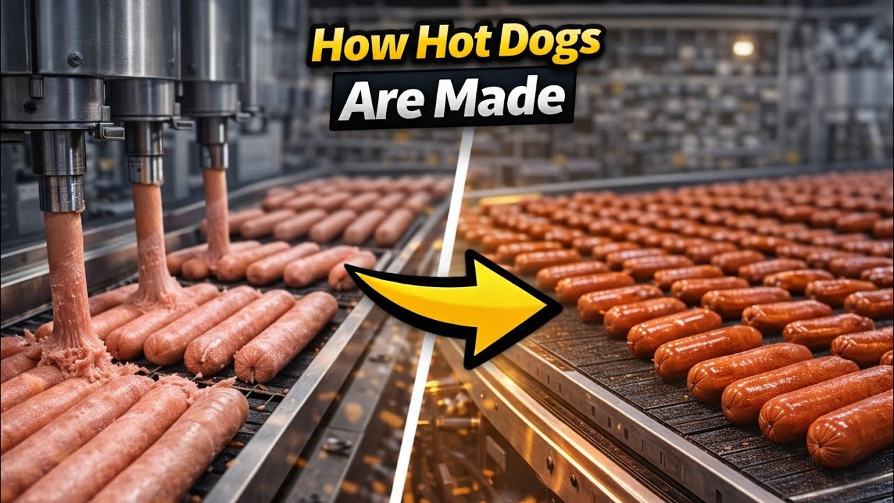 How Hot Dogs Are Made Today l Inside a Modern Hot Dog Factory