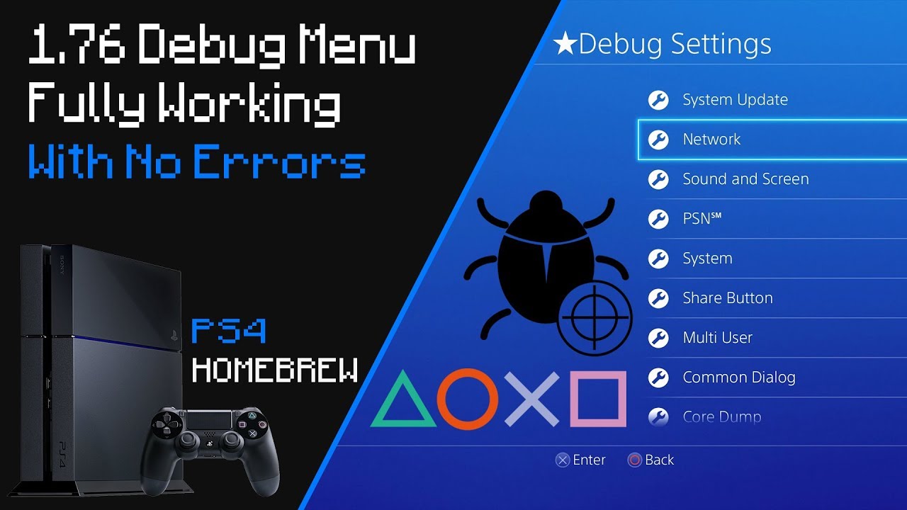 Fully Enable Debug Settings Without Errors On PS4 1.76