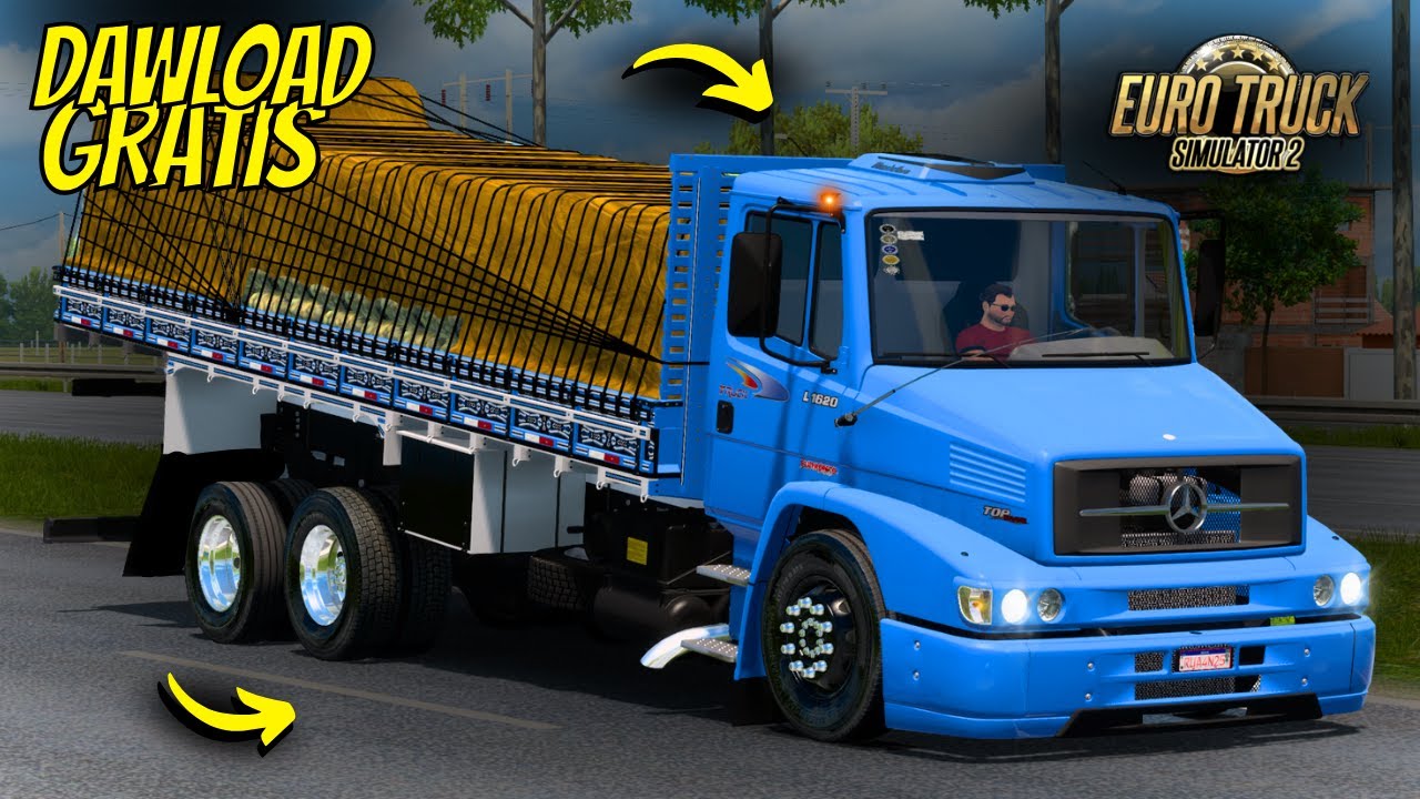 DOWNLOAD MERCEDES-BENZ 1620 COM RONCO DIRETO REALISTA E VARIOS ACESSORIOS - MOD GRÁTIS ETS2 1.53