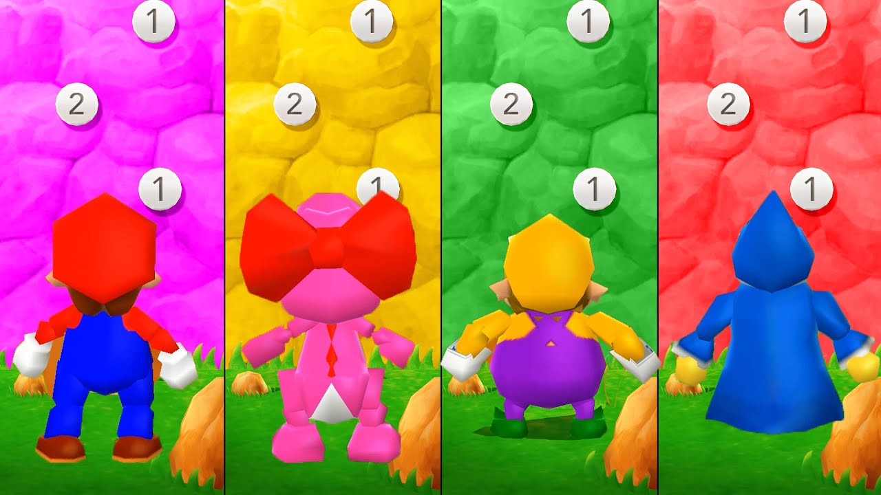 Mario Party 9 - Minigames - Mario Vs Wario Vs Birdo Vs Kamek