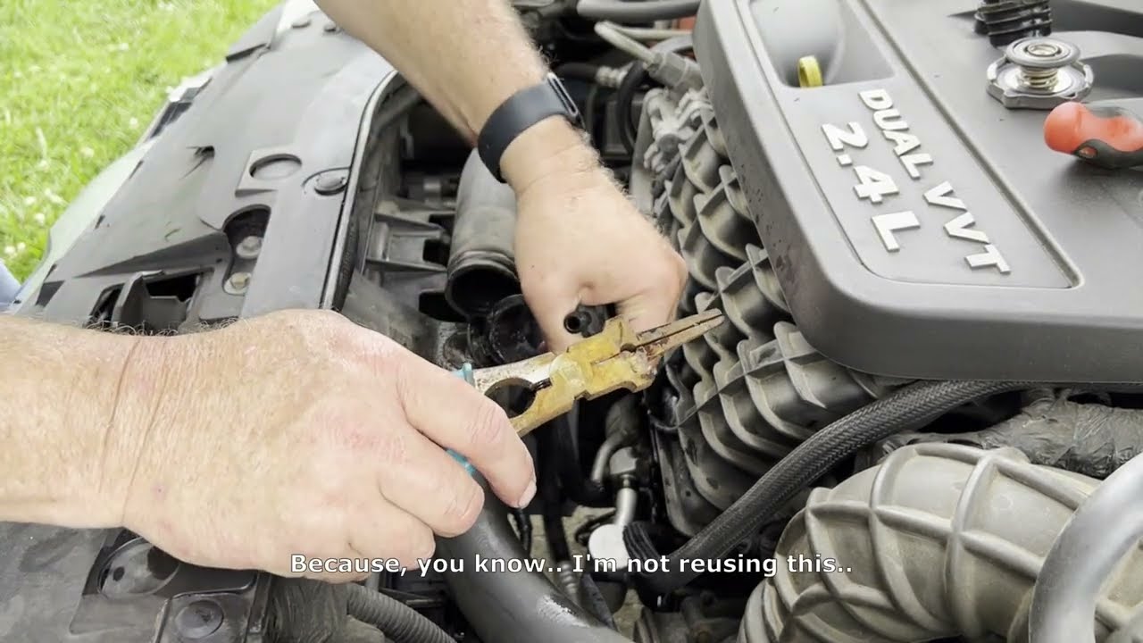 We Go work on a 2013 Chrysler 200 radiator fill neck