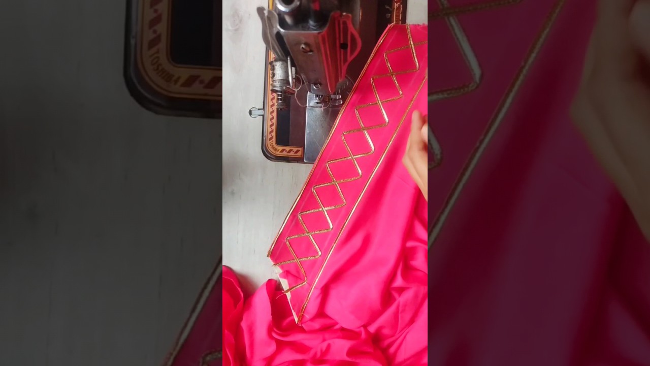 Salwar poncha design with gotta patti lace / salwar mohari design #viral #tranding #ytshorts