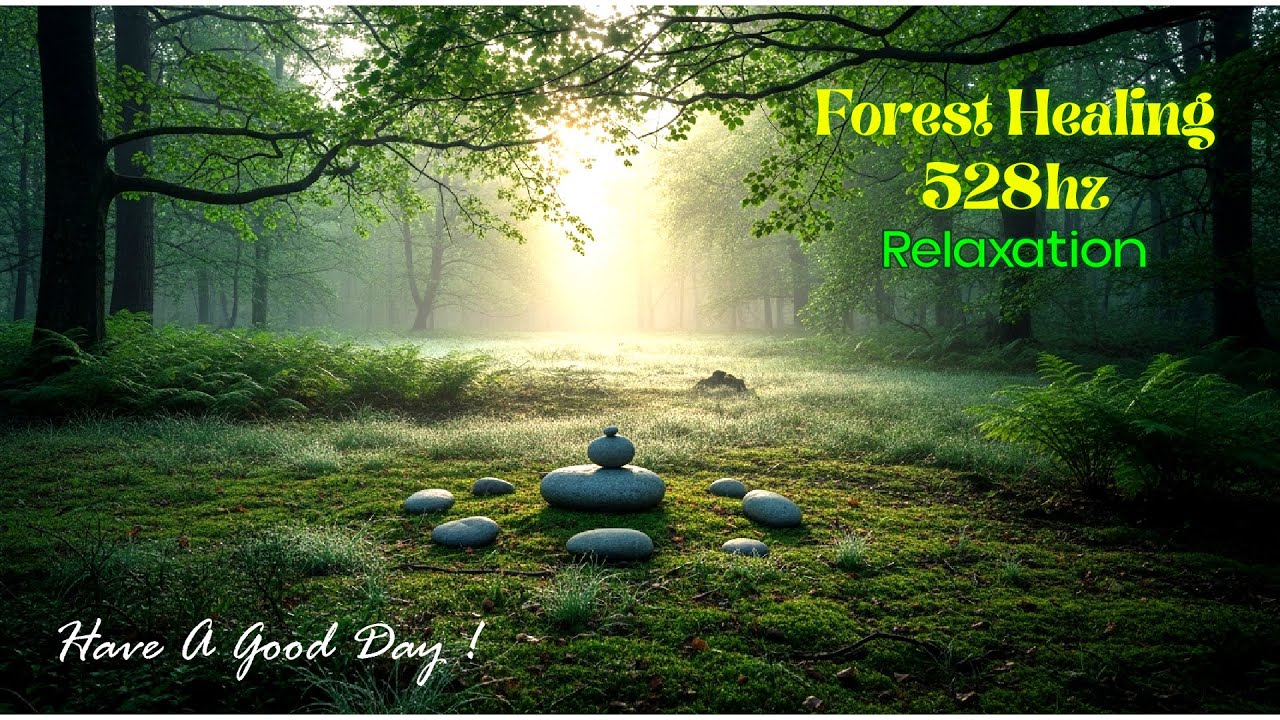 Deep Forest Healing Music 528Hz 🌿 Relaxation • Flowing Water • Morning Dew Ambience