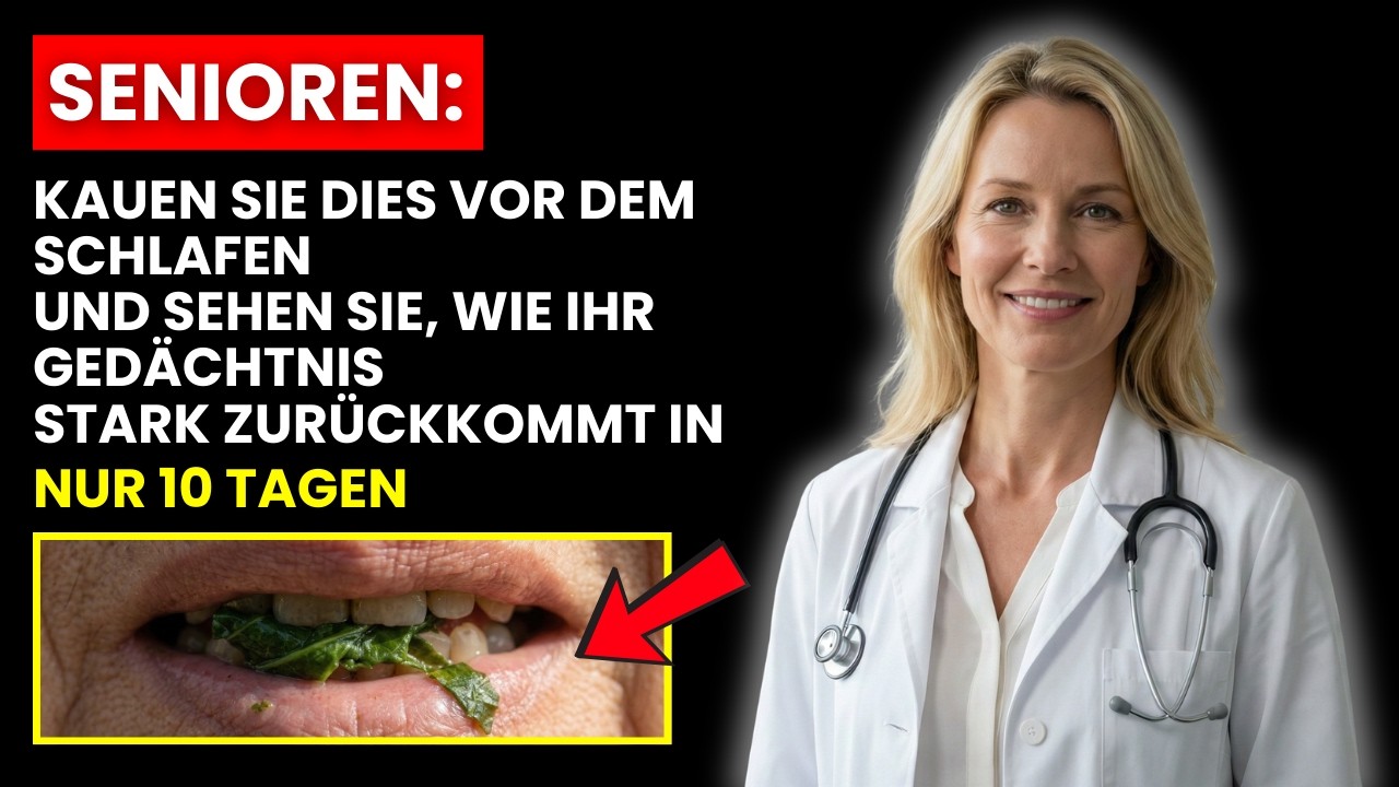 Kauen Sie dies vor dem Schlafen und sehen Sie, wie Ihr Gedächtnis in 10 Tagen zurückkehrt und Demenz