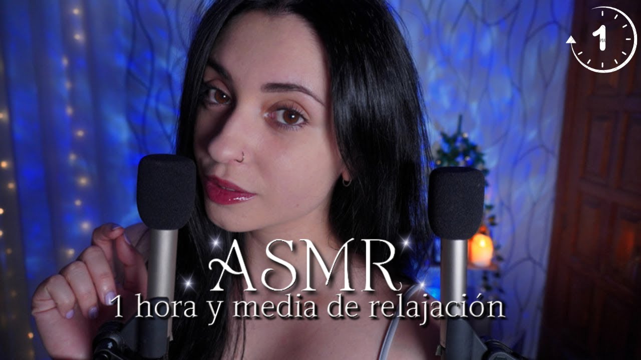 1 hora y media de ASMR relajante 🤍 Mouth Sounds, Brushing, Whispers... 💤