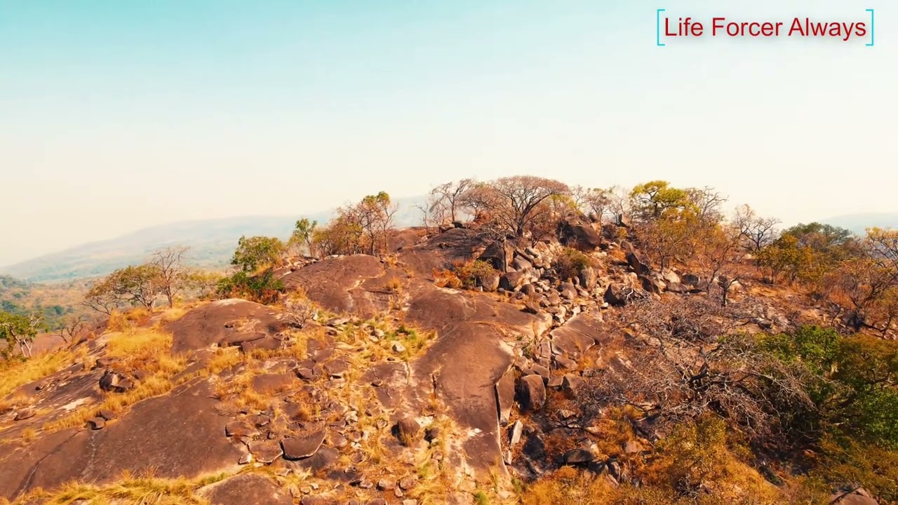 A Drone flyover of a village in Amuru District Northern Uganda.
