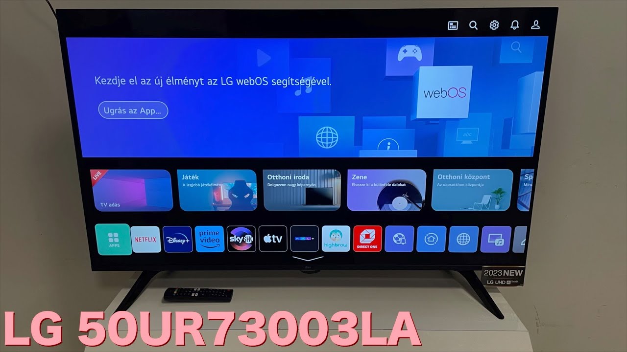 LG 50UR73003LA kicsomagolás és bemutató