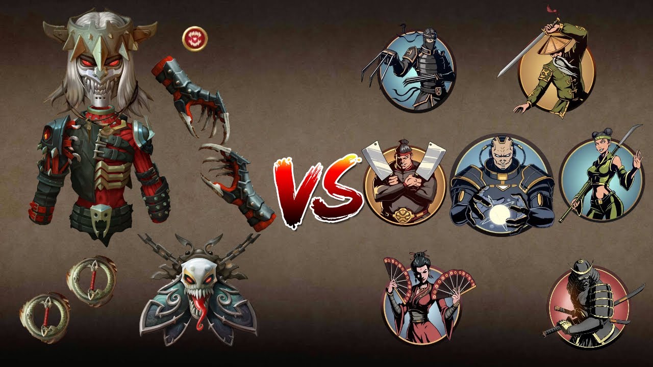 Shadow Fight 2 || Predator's Fury (New Mythical Enchantment) vs All Bosses