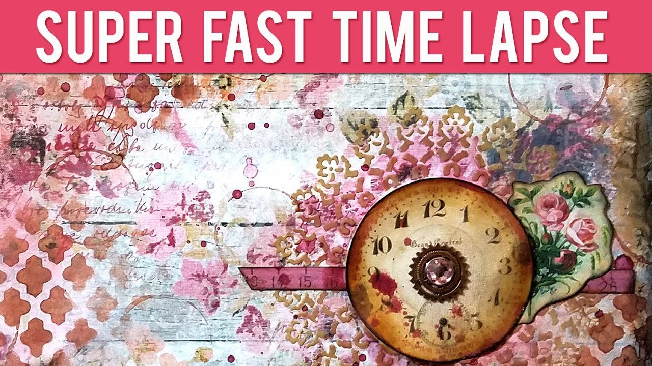 SPEED THROUGH &rarr; Vintage Rose Paper + Ephemera + Lace - Mixed Media Art Journal