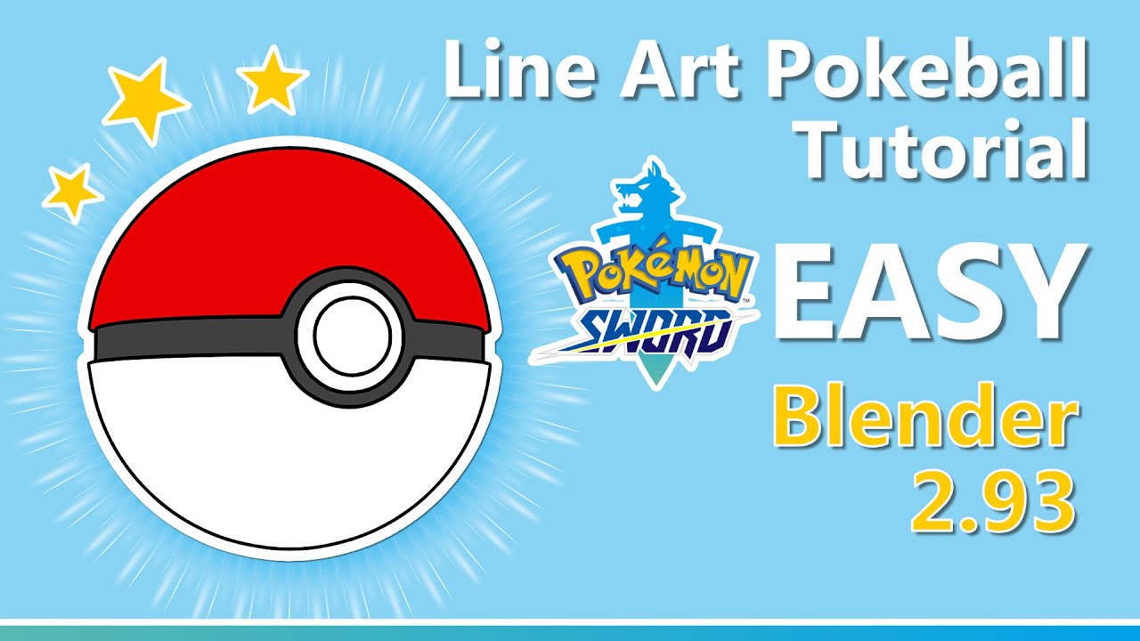 Pokeball Line Art Tutorial in Blender 2.93