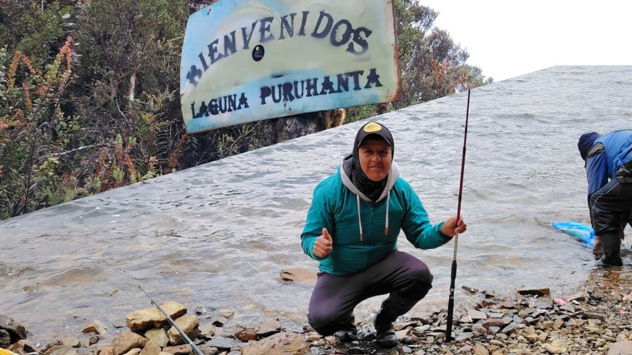 PESCA DE TRUCHAS EN LA LAGUNA PURUHANTA