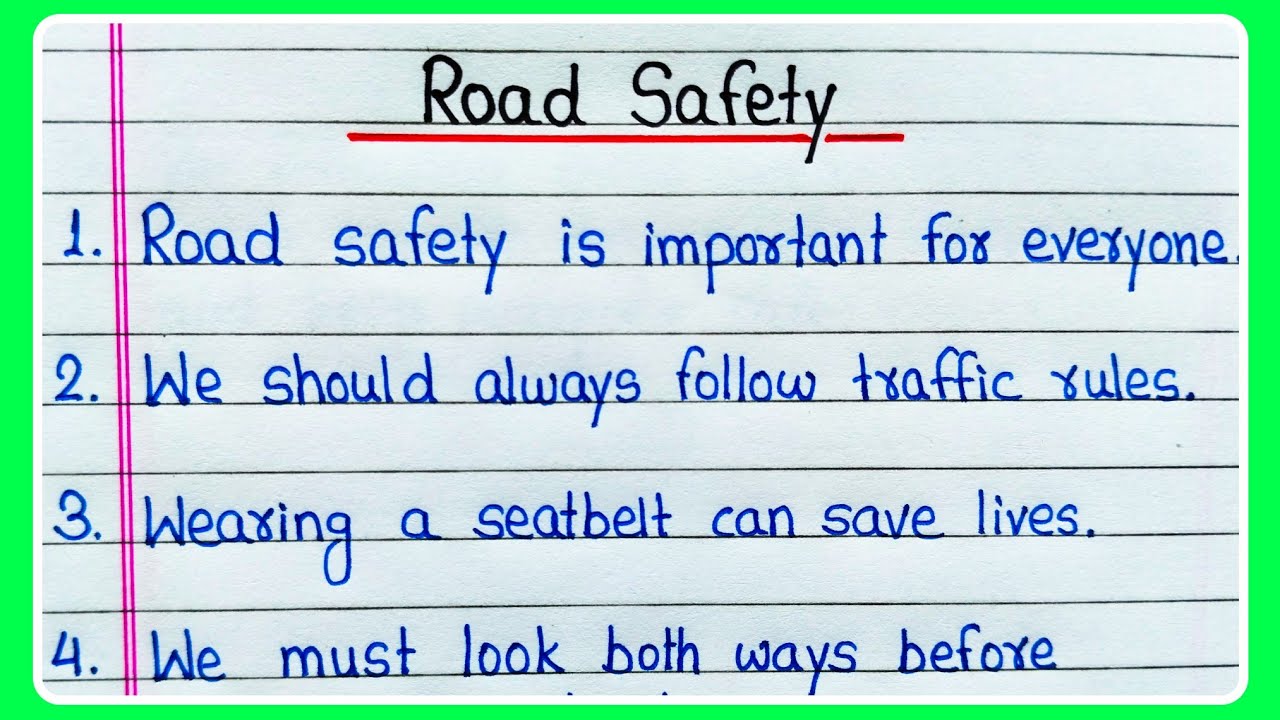 10 lines essay on Road safety in English | 10 lines on Road safety | Road safety essay