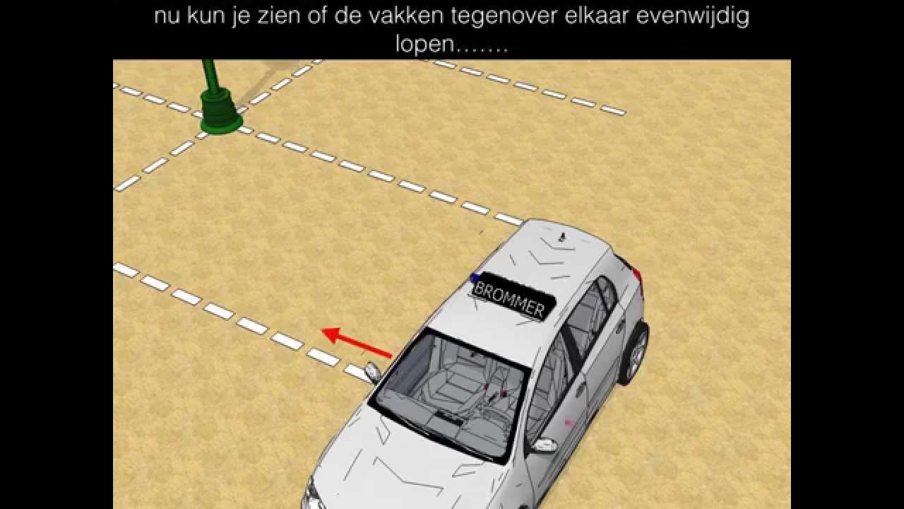 achteruit in vak rechts