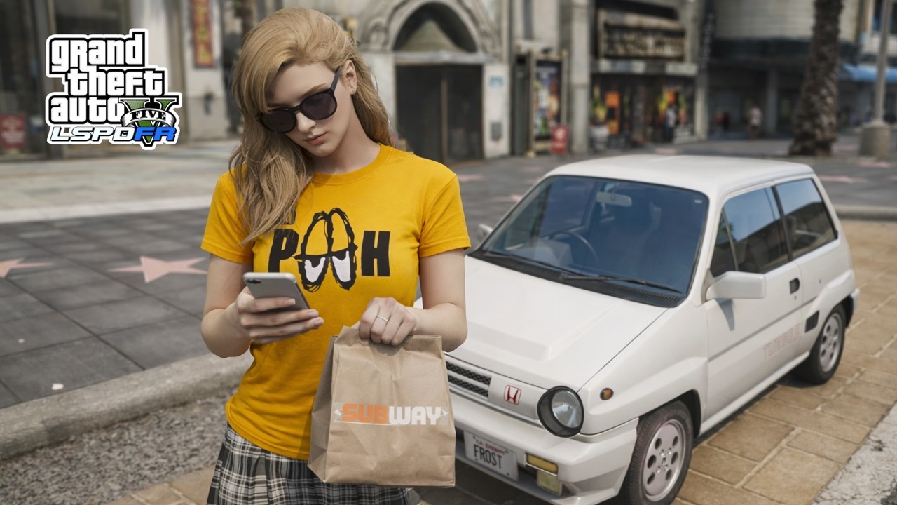 Gta 5 Let's Go To Work As a Female UBER Eats Driver - Part Timer Jobs!