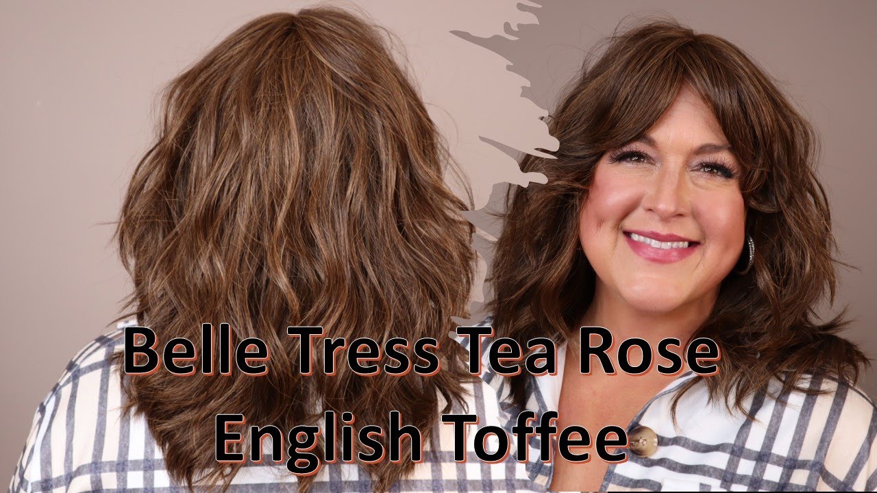 Belle Tress Tea Rose in English Toffee | Heat Friendly WAVY layered style!