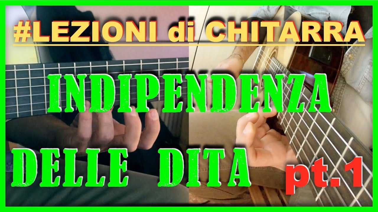 LEZIONI di CHITARRA: Indipendenza dita mano sinistra pt.1