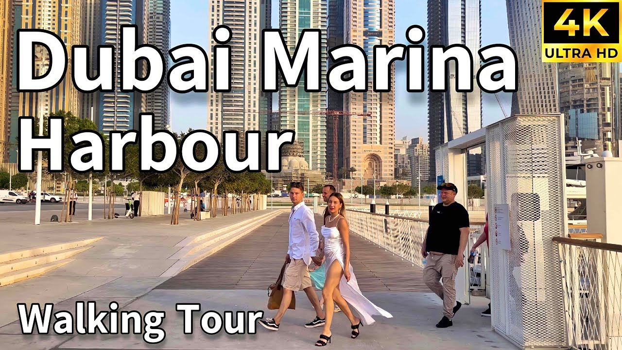 Dubai Harbour 🇦🇪 The Most Luxurious Yacht Club! UAE [ 4K ] Walking Tour