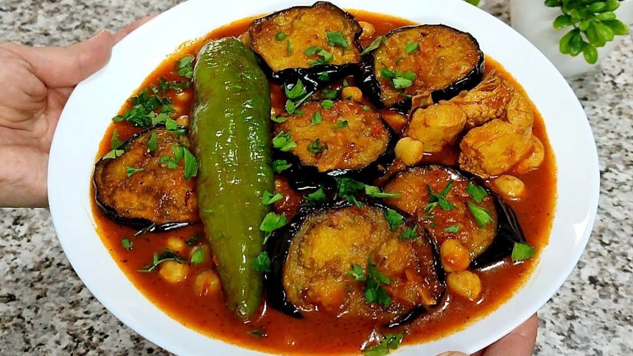 مدربل باذنجان تونسي بالطريقة الزمنيةmdarbel tunisien