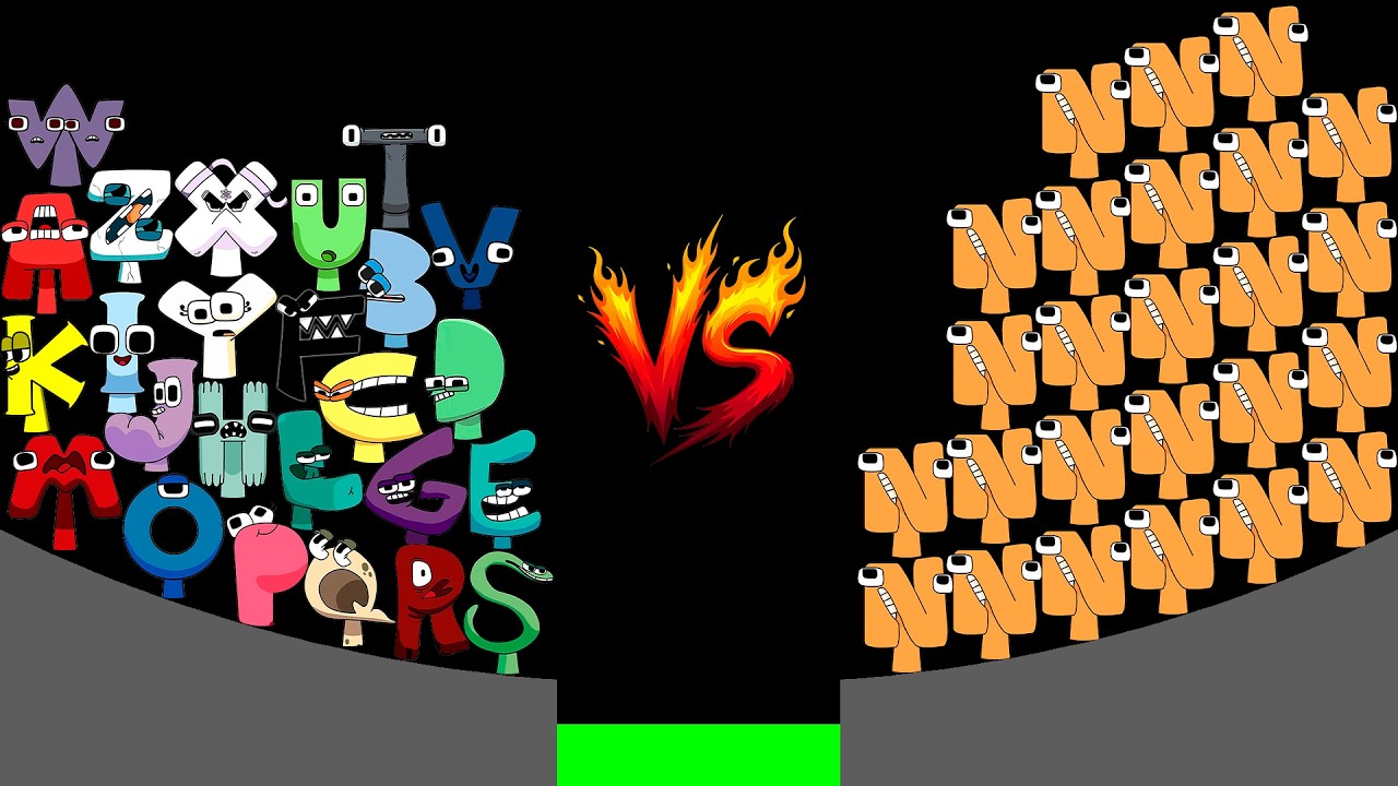 25 SPRUNKI ALPHABET LORE VS 25 N Marble Race Tournament! Who Will Win? Sprunki Marbles Elimination