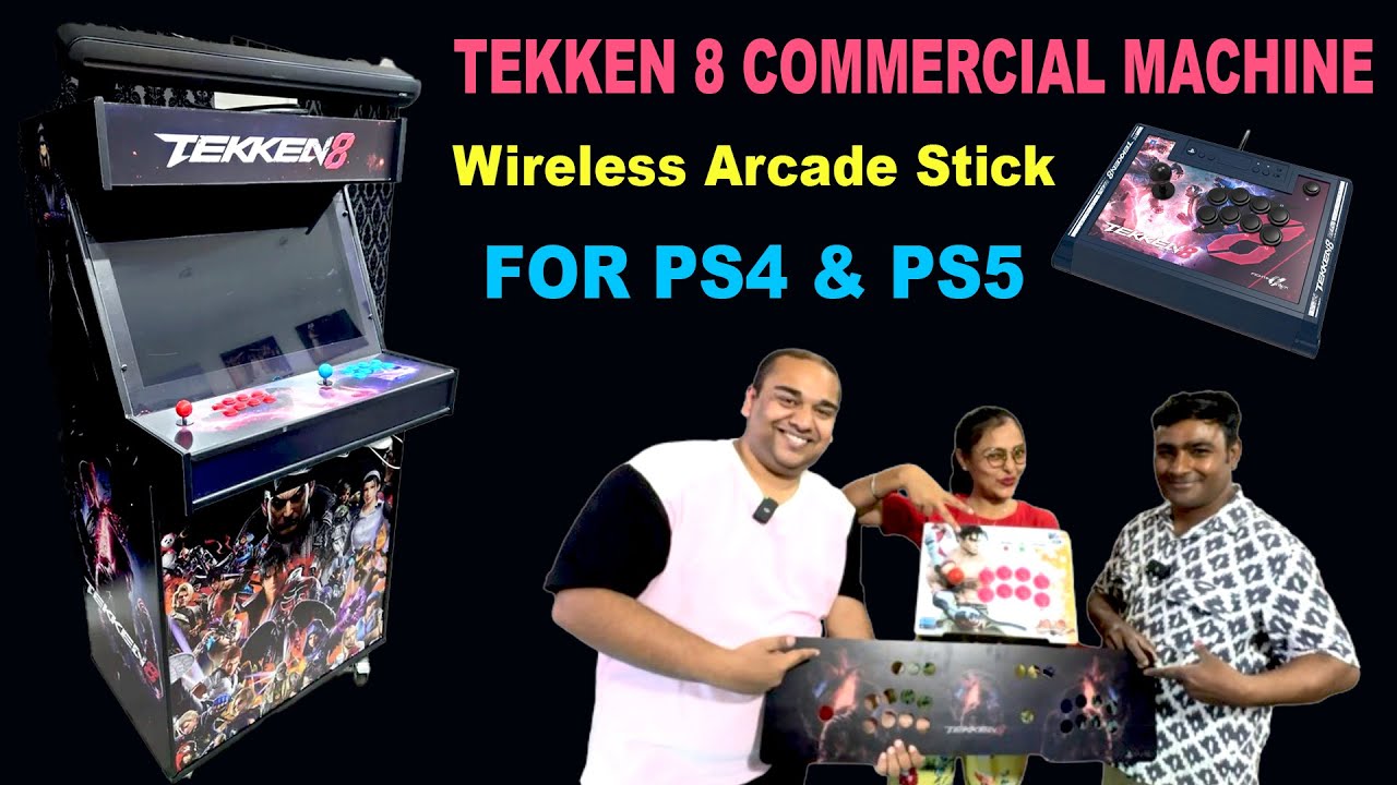 Tekken 8 Commercial Gaming Machine | Wireless Arcade Fighting Stick PS4 & PS5 | Shankar Video Games