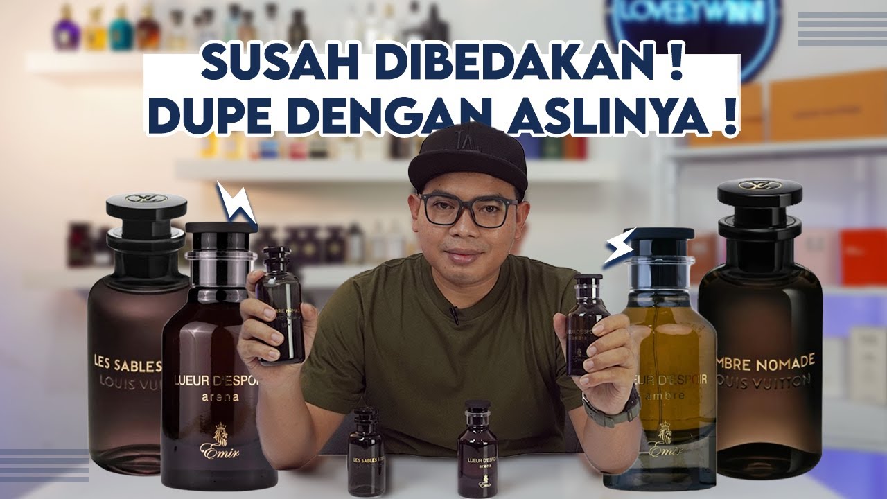 DNA LV MELEKAT DI PARFUM INI, SUSAH DIBEDAKAN ! REVIEW PARFUM DUPE EMIR LEUR DESPOIR AMBRE & ARENA