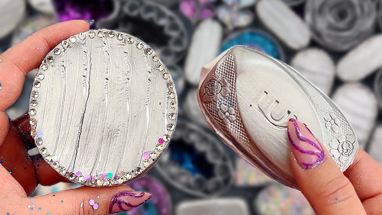 ODDLY SATISFYING ASMR VIDEO CRUSHING FOAM SOAP GLITTER BOXES 바삭한  소리 예술 to help you relax and sleep
