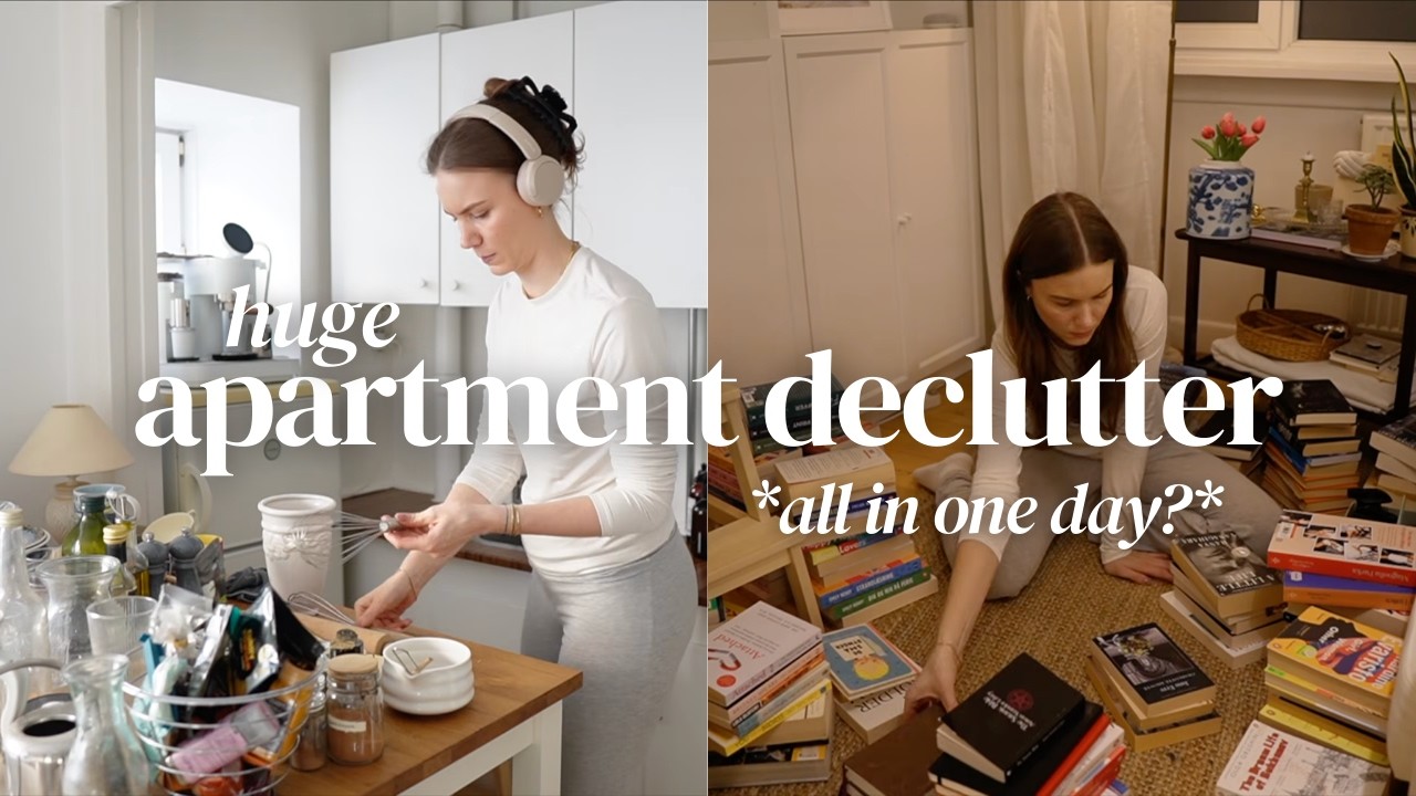 I did a huge apartment declutter in one day | extreme spring organizing