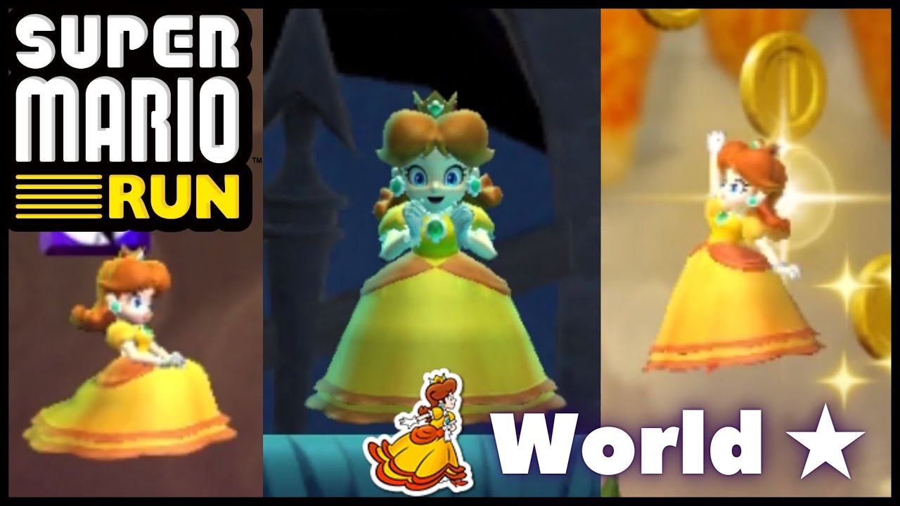 ✿ Super Mario Run - World Star | Daisy Gameplay ✿