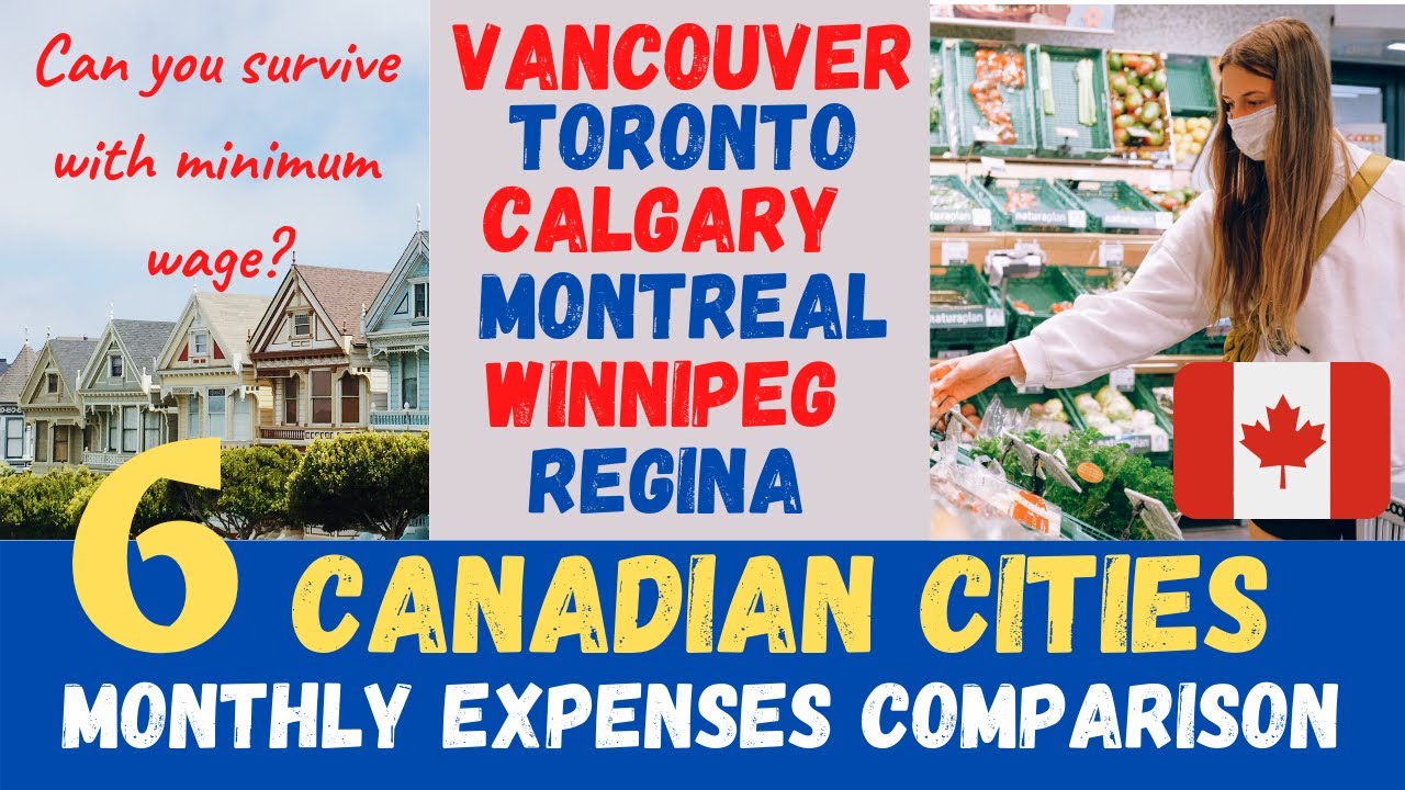 Cost of Living in Canada | Tale of 6 Canadian Cities | Can you survive with minimum wage in Canada?