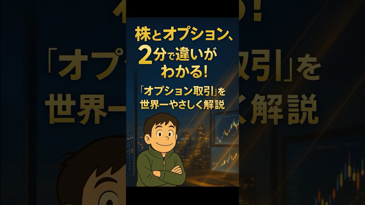 【『オプション取引』を世界一やさしく解説】　オプションって何？　株とオプション、2分でわかる！