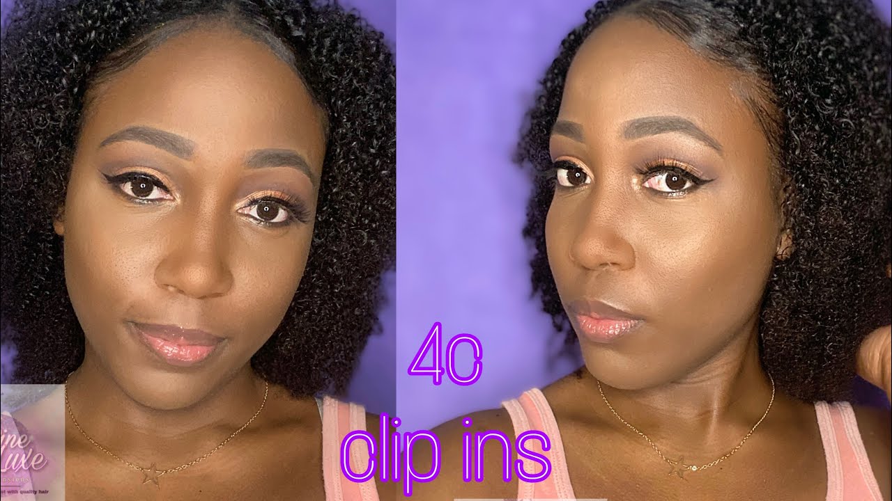 How to install 12inch 4c kinky texture clip ins| Define Deluxe hair