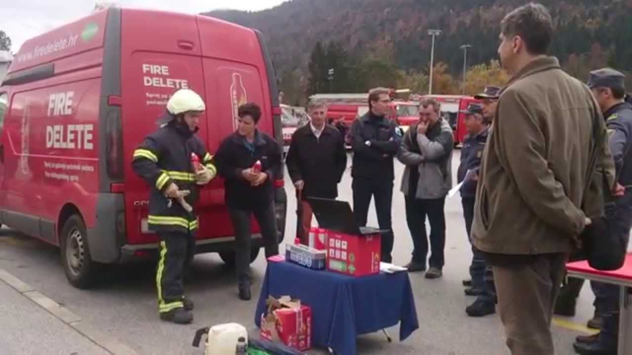 Slovenia FireDelete spray testy
