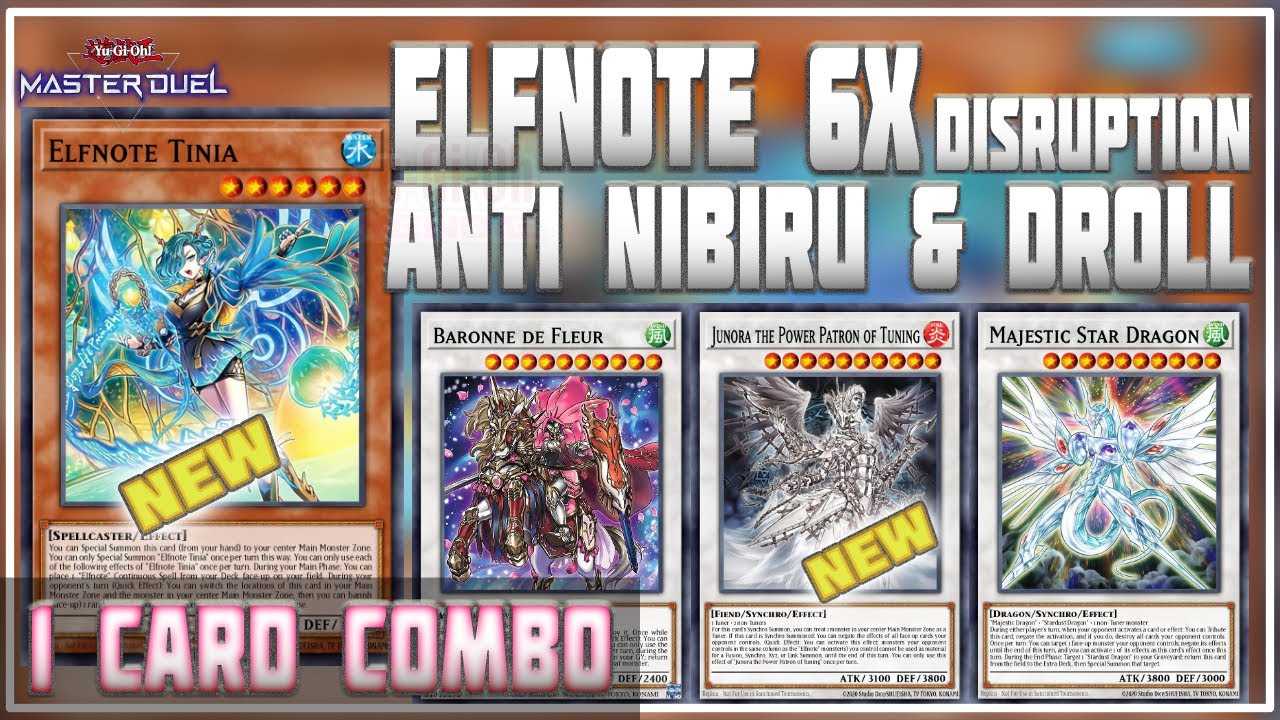 ELFNOTE 1 CARD COMBO 4x Negaters + 2x Disruptions + ANTI NIBIRU or DROLL | Yu-Gi-Oh! Master Duel