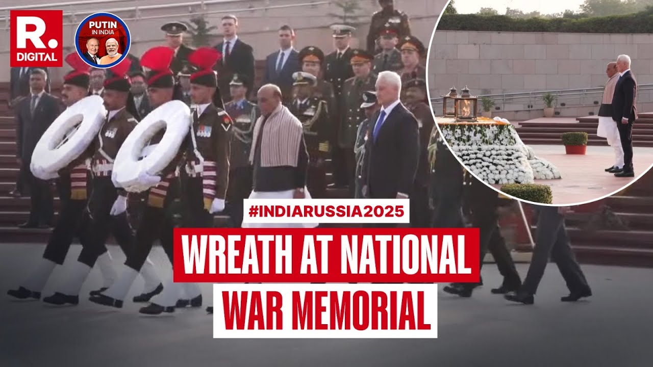 LIVE: Russian Defence Minister Andrey Belousov and Rajnath Singh lay wreath at National War Memorial