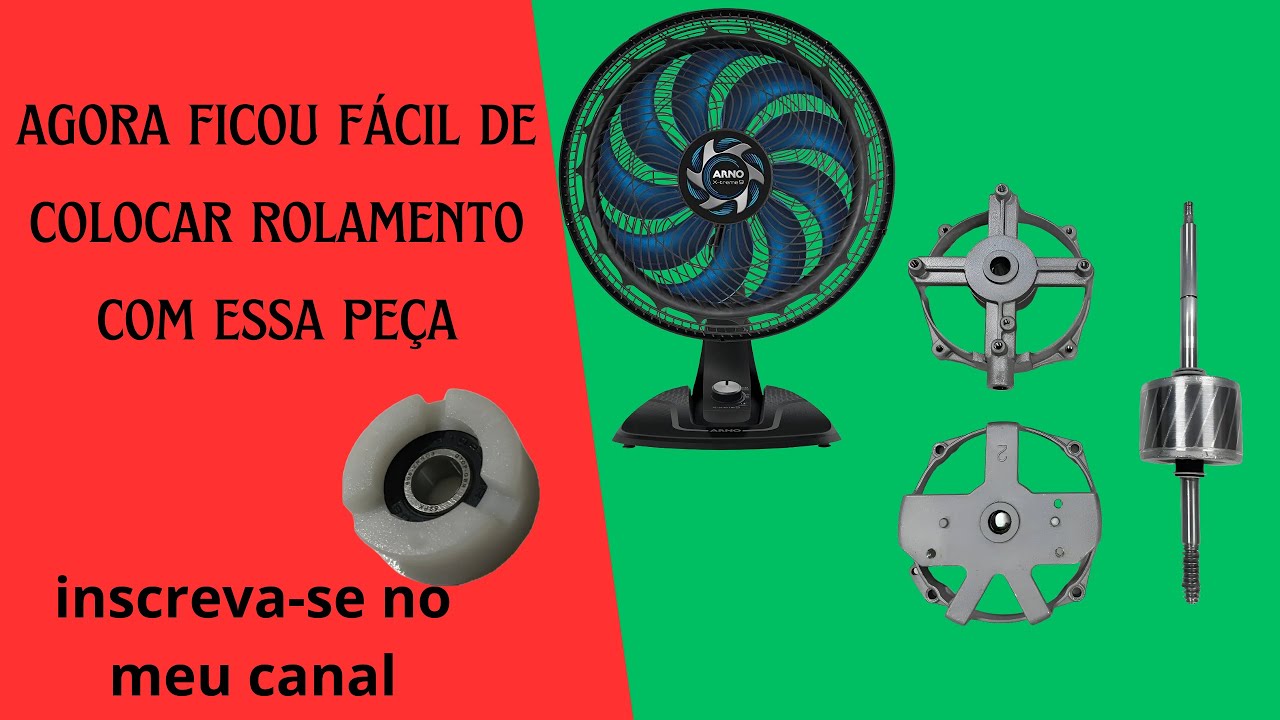 como adapitar rolamento em ventilador Arno