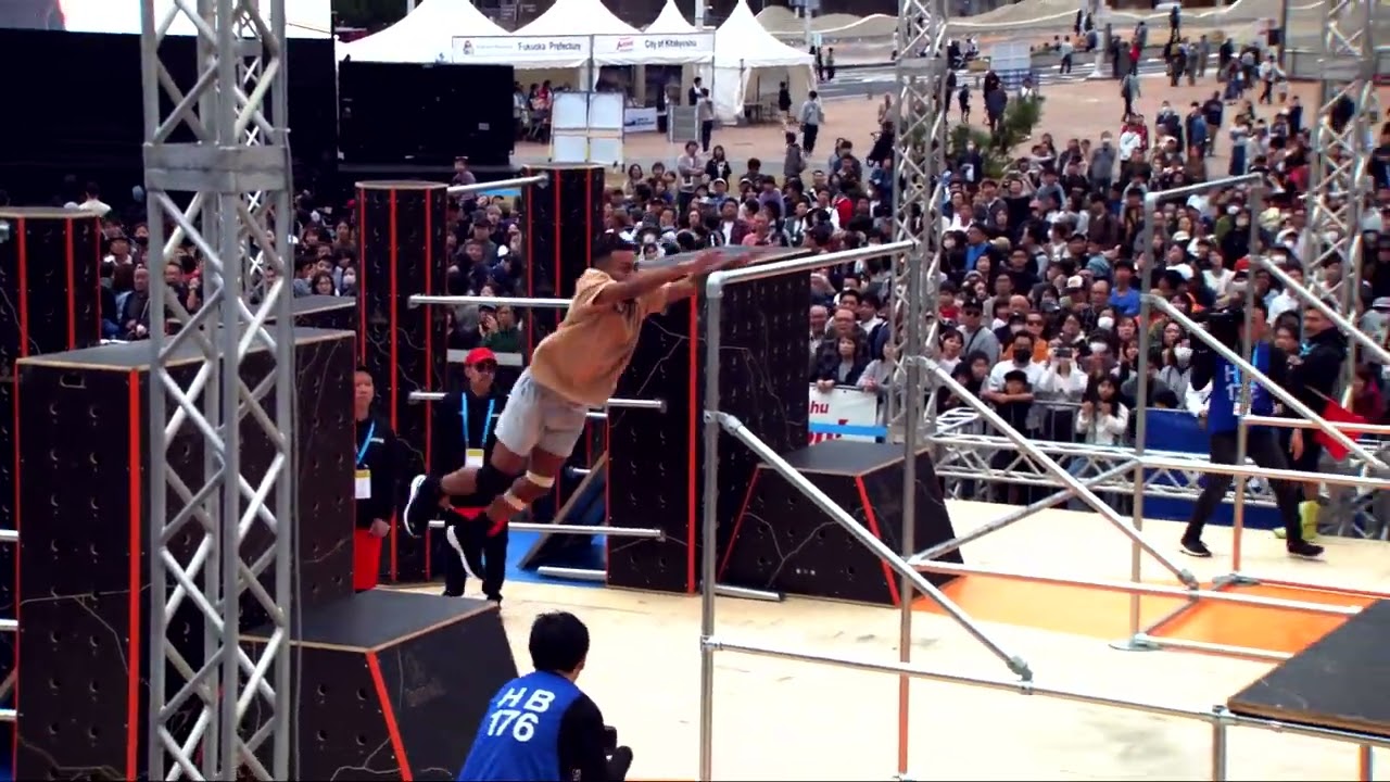 BAINIVALU Jone (FIJ) - 2024 Parkour Worlds, Kitakyushu (JPN) Qualification Parkour Speed Run 2