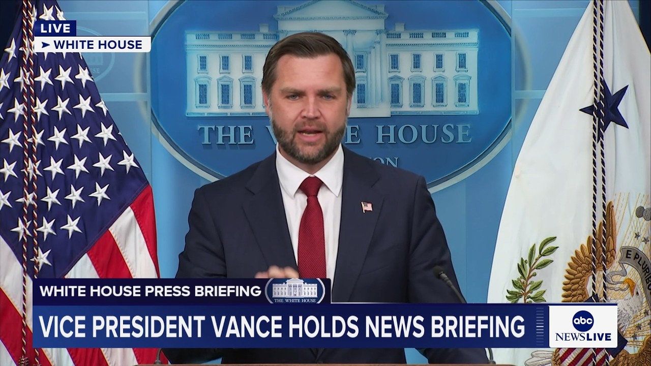 Vice President Vance hosts White House press briefing